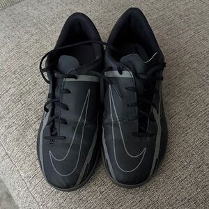 Nike Black and Gray Turf Shoes